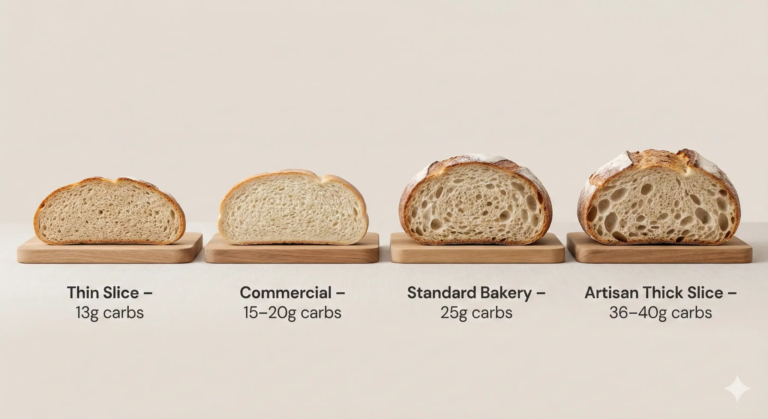 Pie chart showing sourdough slice exceeding daily keto carb limit