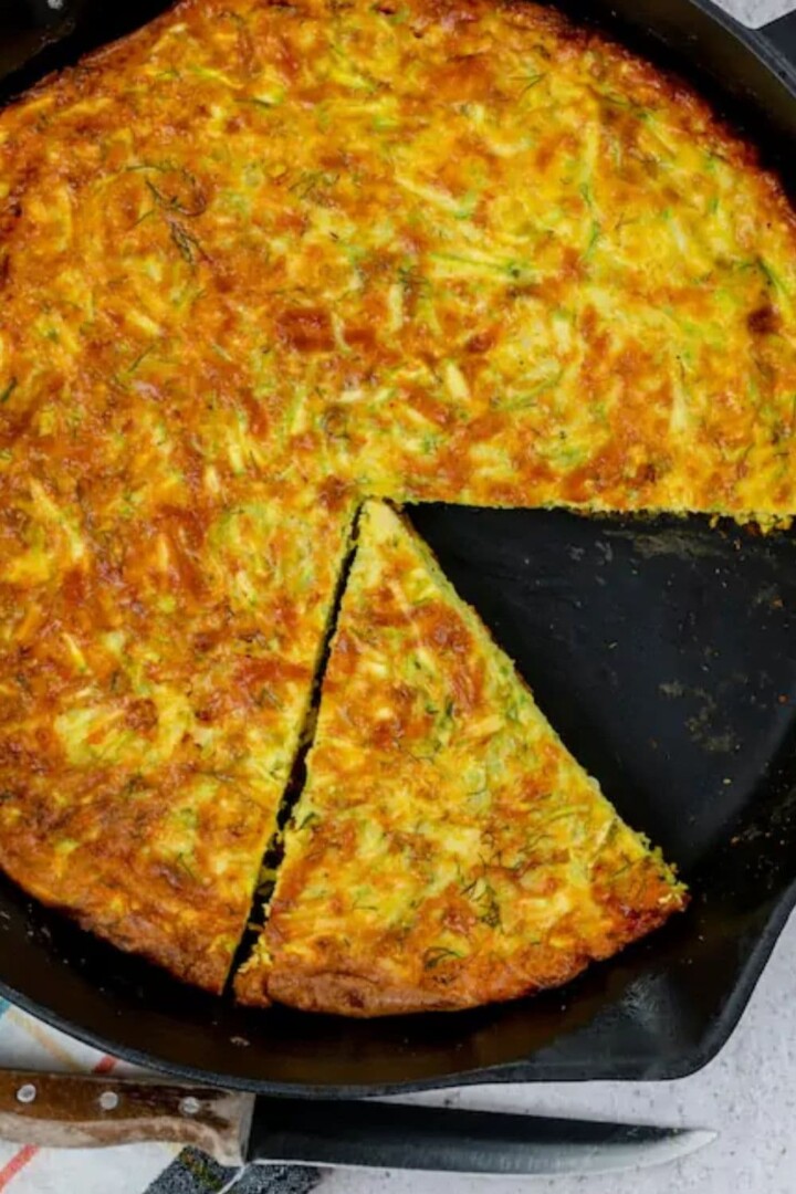 Keto Zucchini Frittata Recipe is made from simple ingredients: eggs and healthy veggies.