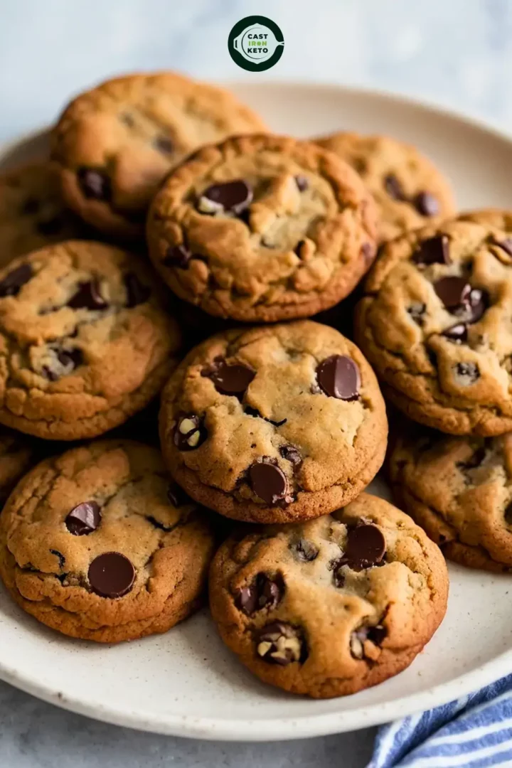 Keto Almond Flour Cookies with Chocolate Chips