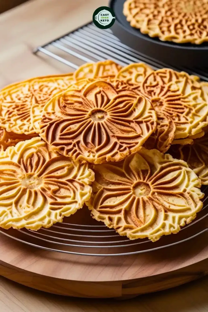 these Keto Pizzelle Recipe are perfect for holidays, celebrations, or a simple snack with tea or coffee.